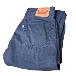 Levis 505 Regular Fit Straight Leg Jeans Mens 31x32 Charcoal Gray Twill Pants